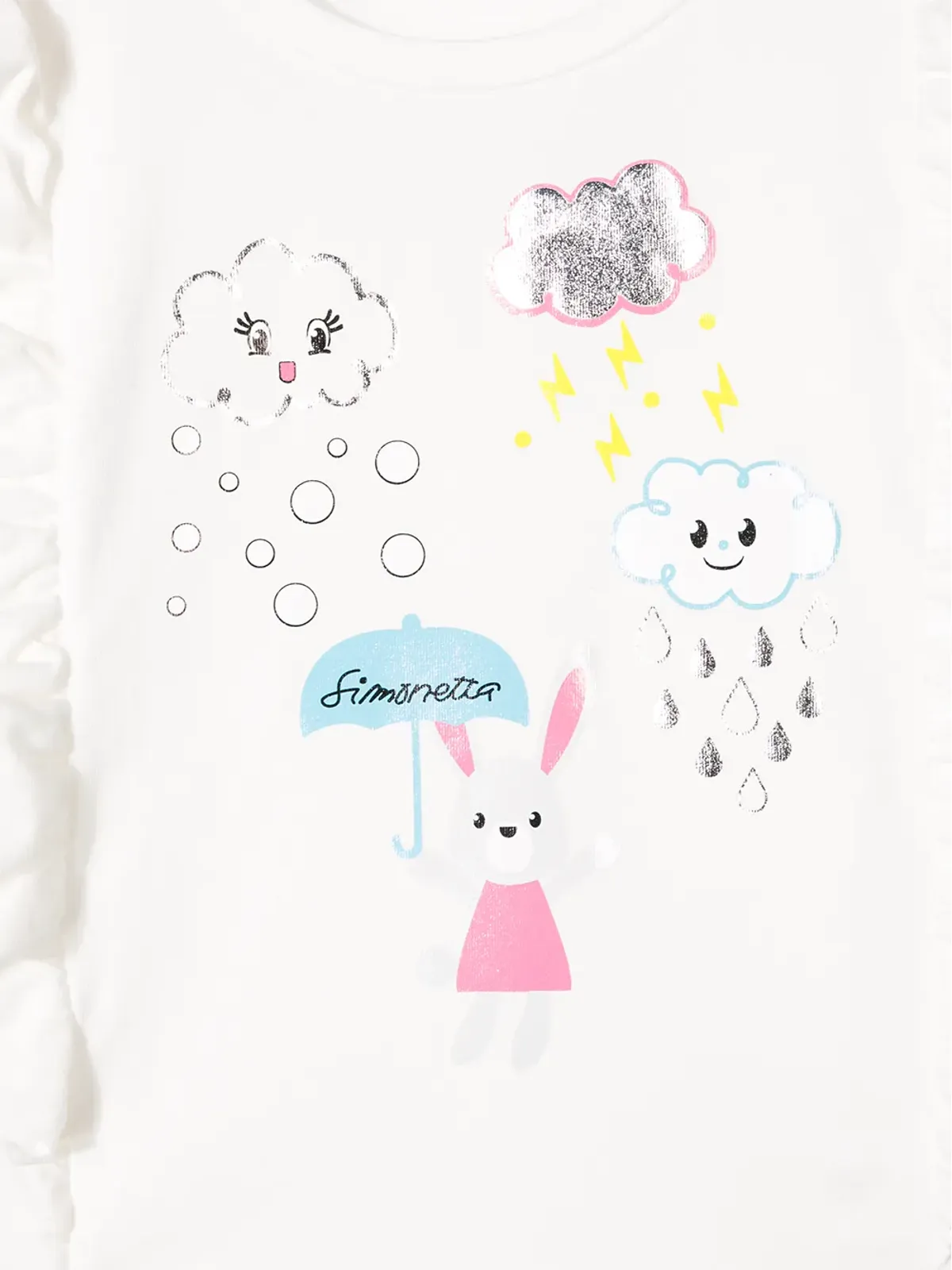 Simonetta フリル長袖トップス - ホワイト - 画像3