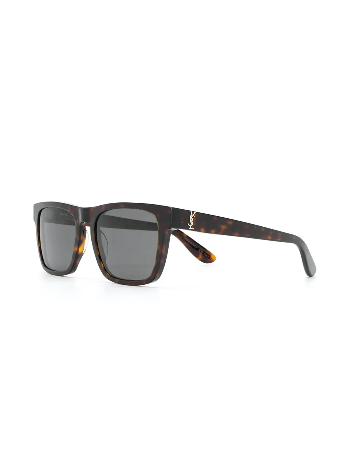 Saint Laurent Eyewear レクタンギュラーフレームサングラス ブラウン - 画像2