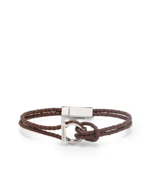 Ferragamo braided leather bracelet - Brown - サムネイル1