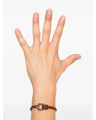 Ferragamo braided leather bracelet - Brown - サムネイル2