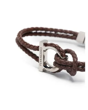Ferragamo braided leather bracelet - Brown - サムネイル3
