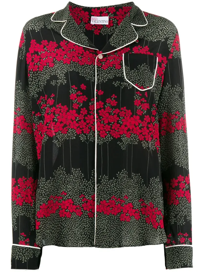 RED Valentino RED Valentino Dreaming Peonyプリントシャツの商品画像