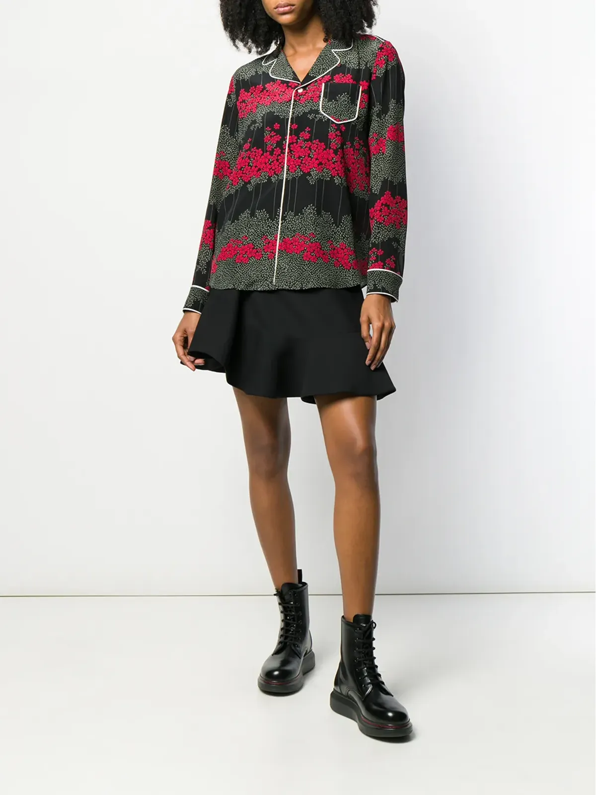 RED Valentino Dreaming Peonyプリントシャツ - 画像2
