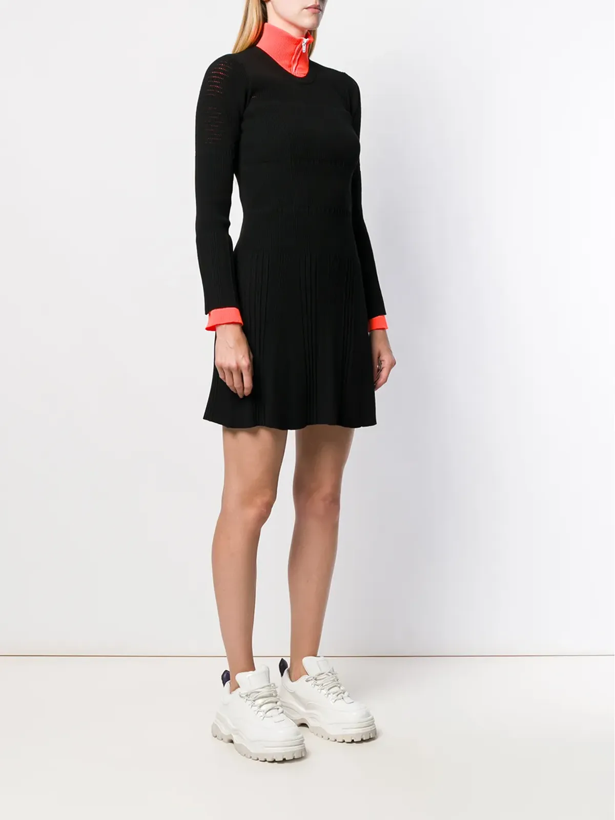 Kenzo オープンワークニットドレス - ブラック - 画像3