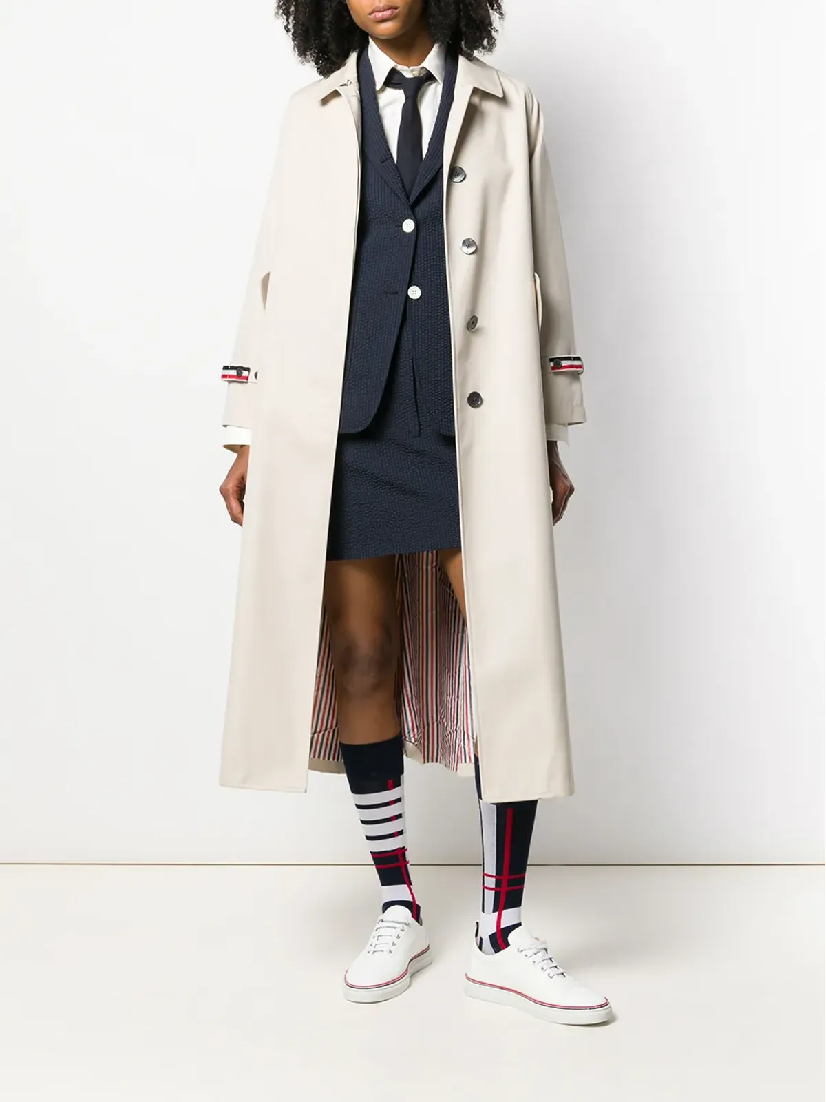 Thom Browne ラグランスリーブ防水トレンチコート - 画像2