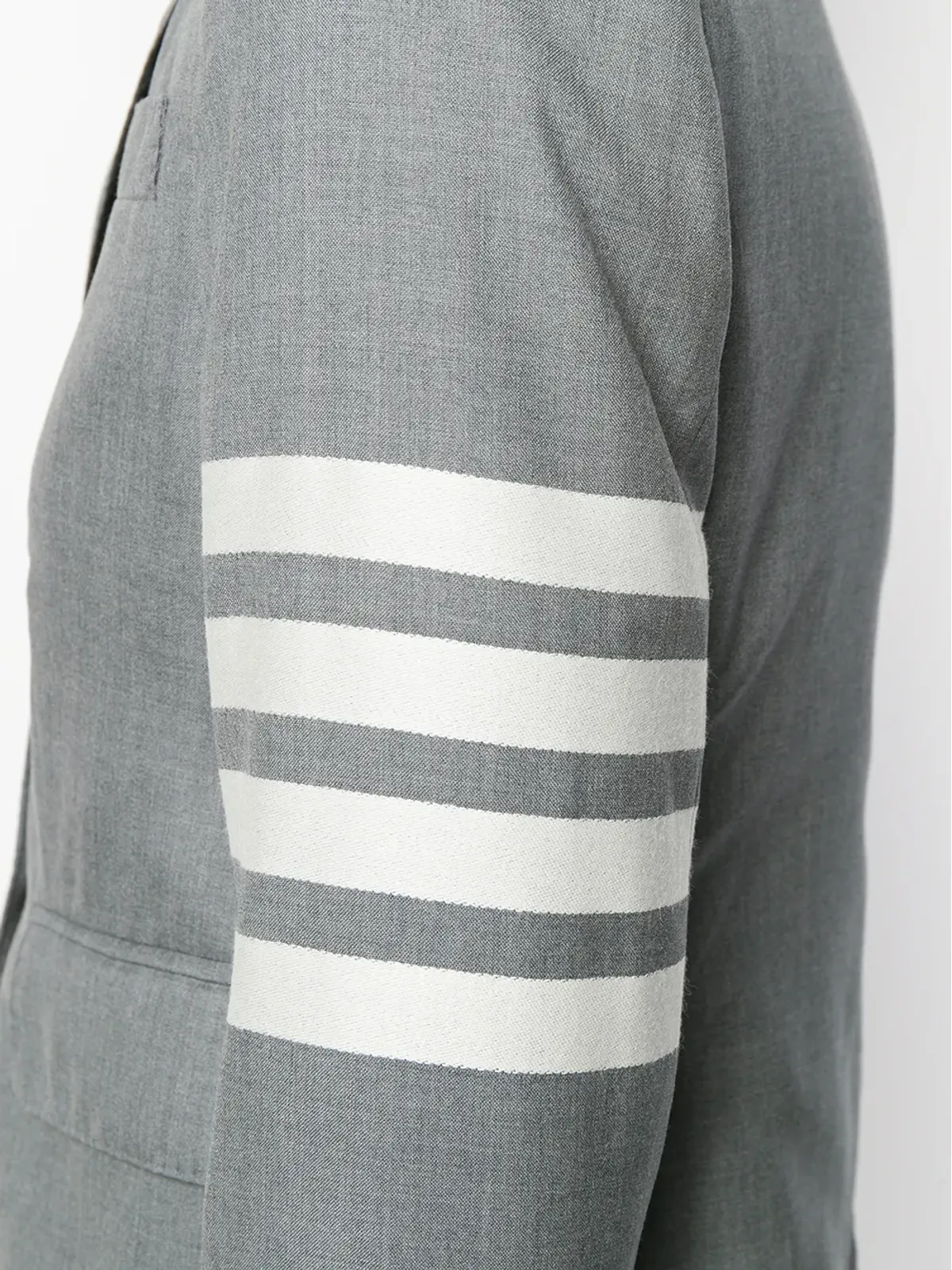 Thom Browne 4-Bar plain weave suiting jacket - Grey - 画像5
