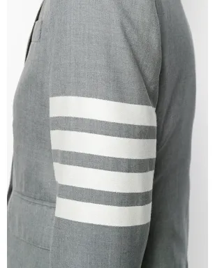 Thom Browne 4-Bar plain weave suiting jacket - Grey - サムネイル5