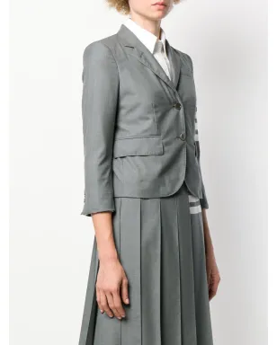 Thom Browne 4-Bar plain weave suiting jacket - Grey - サムネイル3