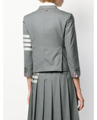 Thom Browne 4-Bar plain weave suiting jacket - Grey - サムネイル4