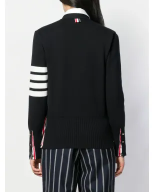 Thom Browne Vネック4バー・ストライプ カーディガン - サムネイル4