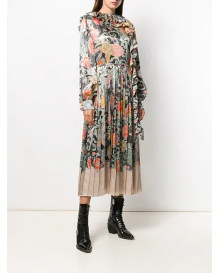 Valentino Garavani オリエンタルプリント サテン ドレス - サムネイル4
