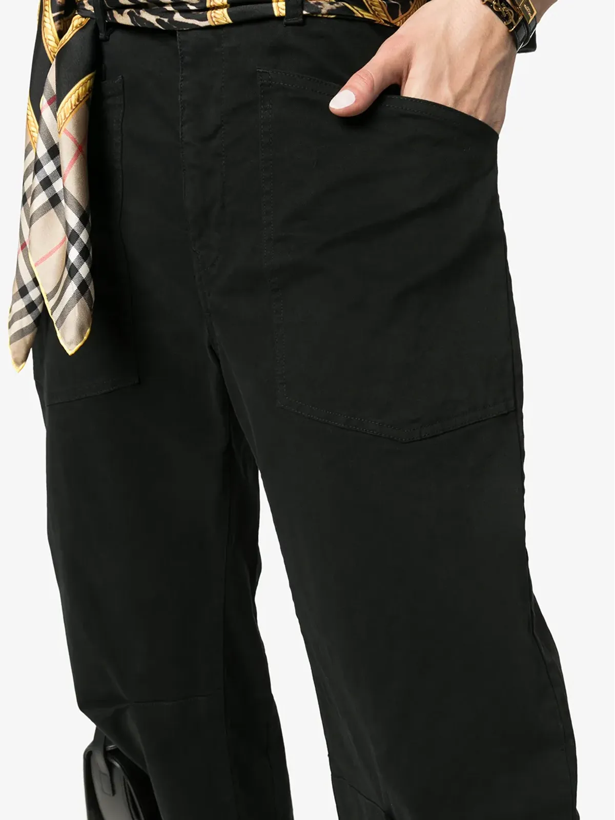 Nili Lotan Shon curved balloon-leg trousers - Black - 画像5