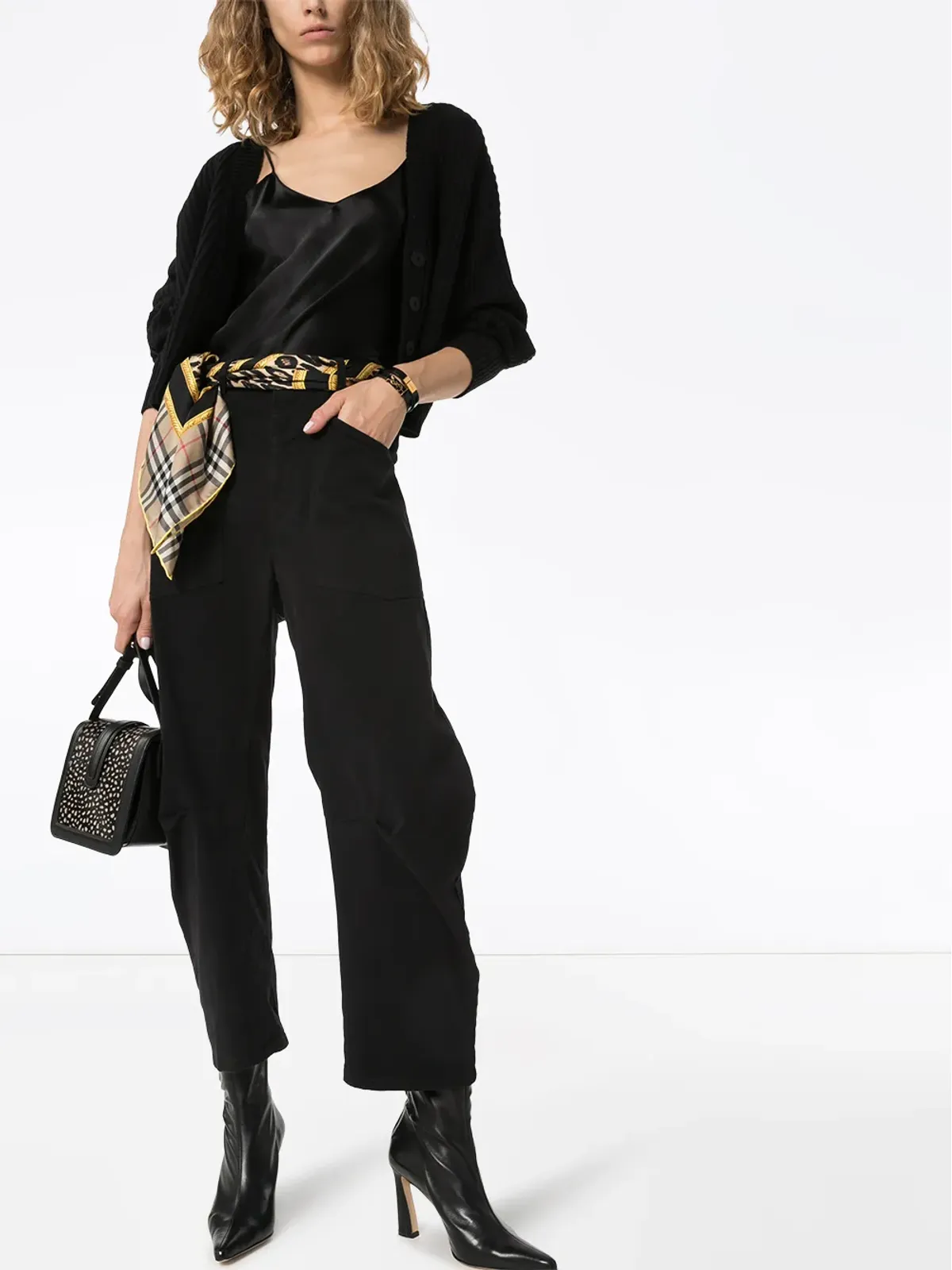 Nili Lotan Shon curved balloon-leg trousers - Black - 画像2