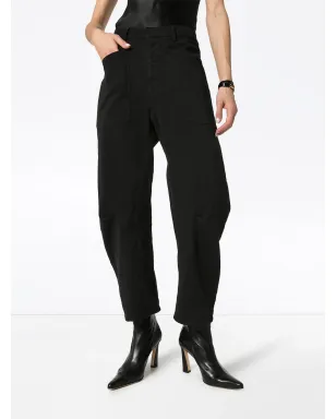 Nili Lotan Shon curved balloon-leg trousers - Black - サムネイル3