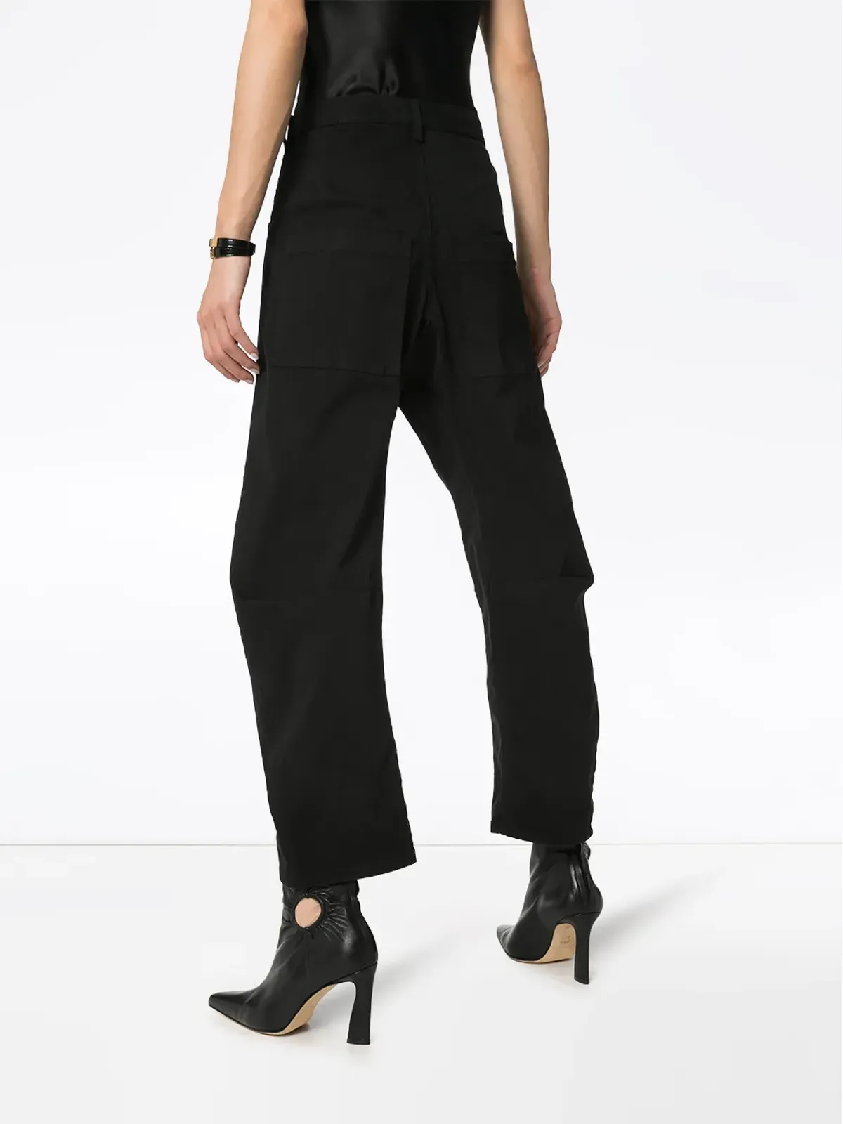 Nili Lotan Shon curved balloon-leg trousers - Black - 画像4