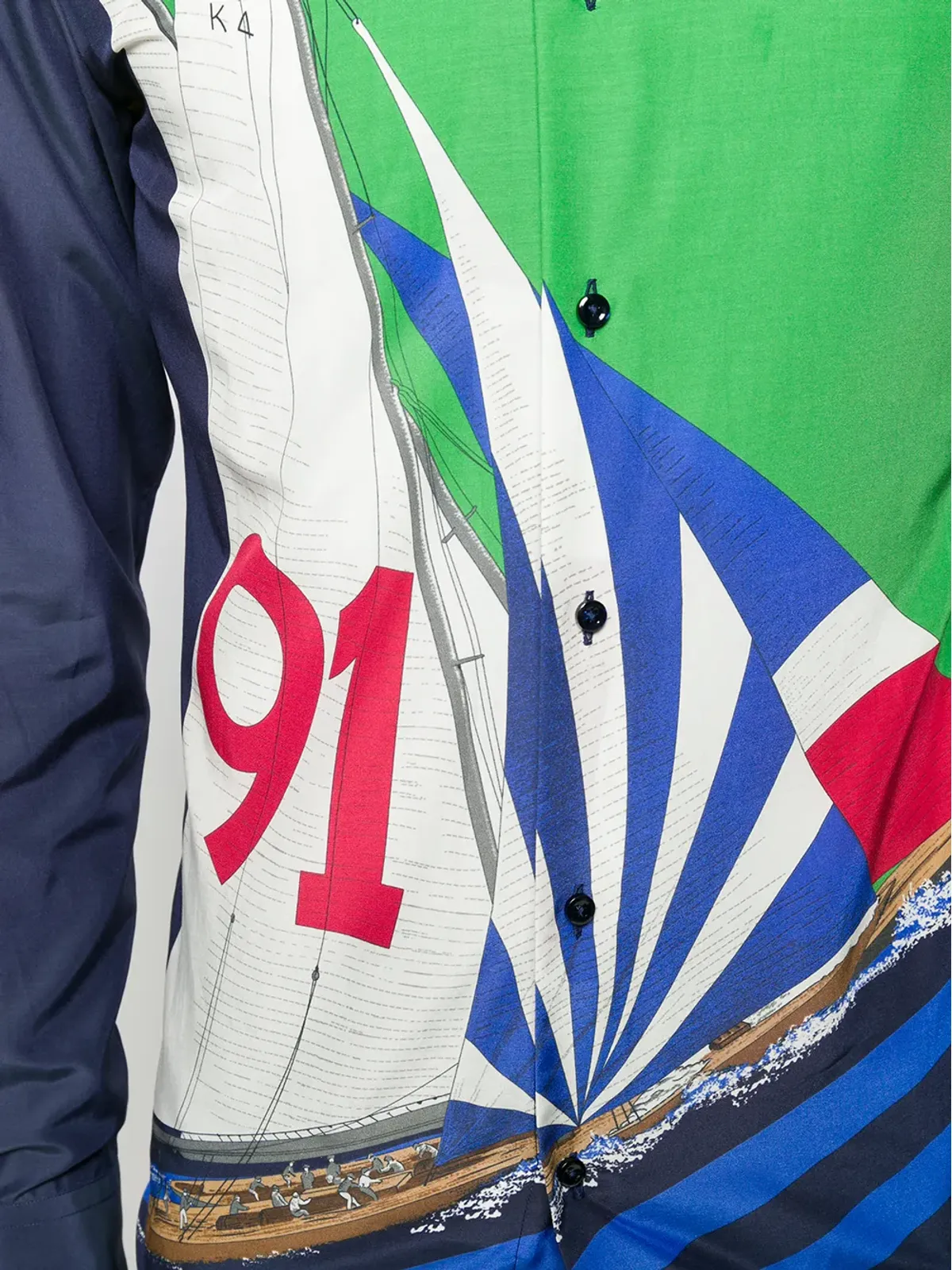 Ralph Lauren Purple Label グラフィックノーティカルプリントシャツ - ブルー - 画像5