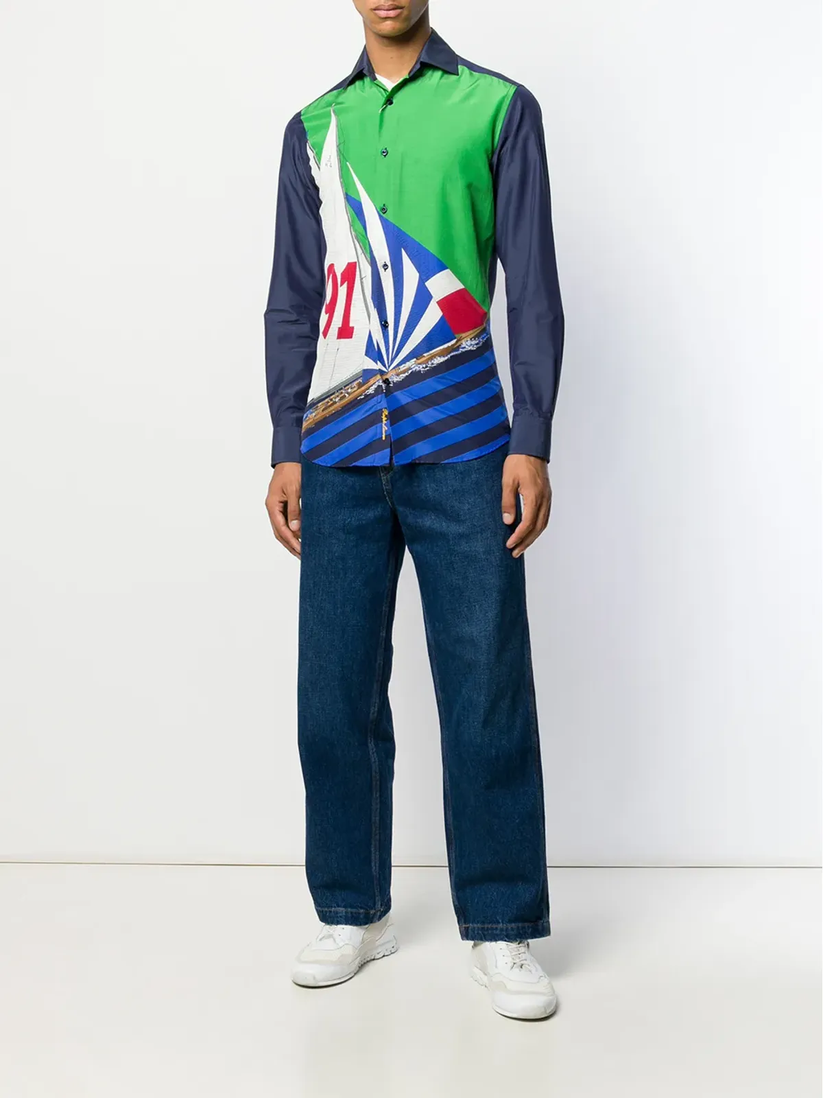 Ralph Lauren Purple Label グラフィックノーティカルプリントシャツ - ブルー - 画像2