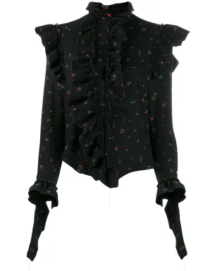 VETEMENTS 花柄プリントのフリルシャツ - サムネイル1
