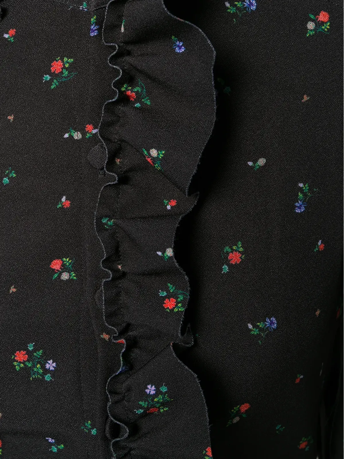 VETEMENTS 花柄プリントのフリルシャツ - 画像5