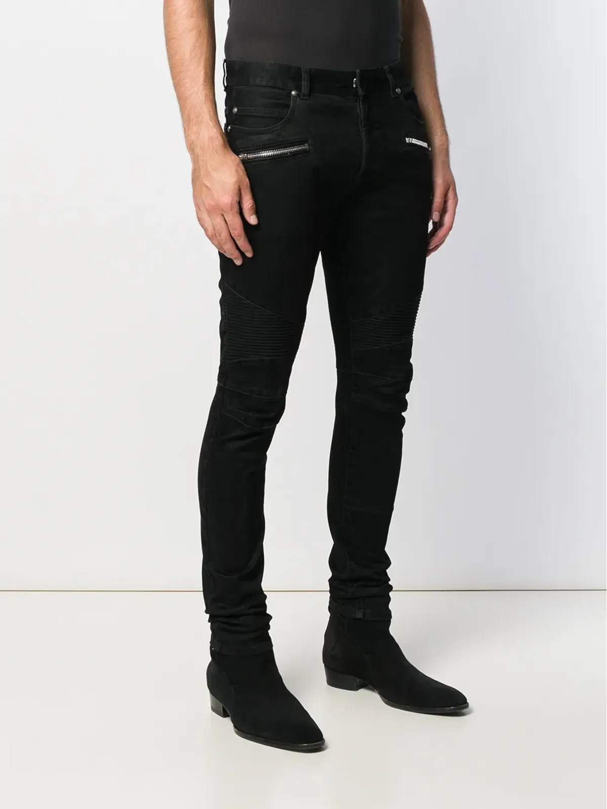 Balmain スリムフィット パネル入りジーンズ - 画像3