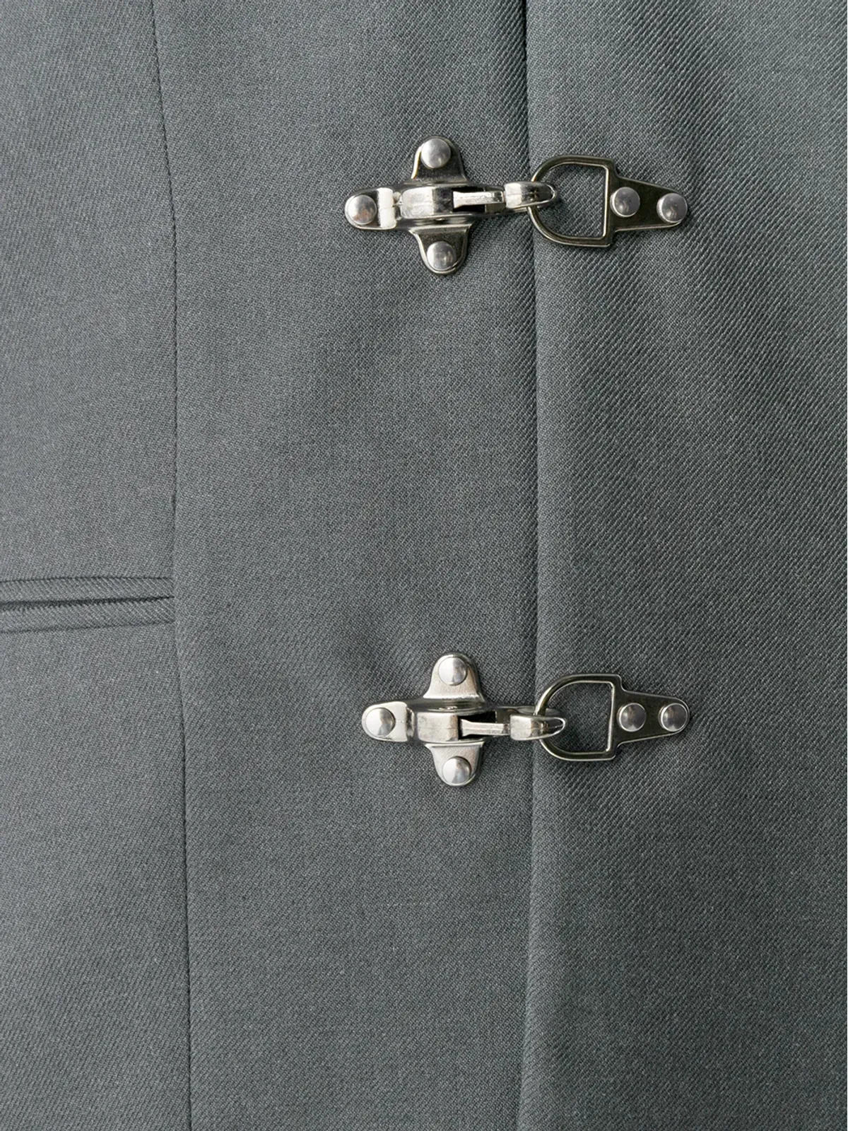 Rokh duffle single breasted jacket - Grey - 画像5
