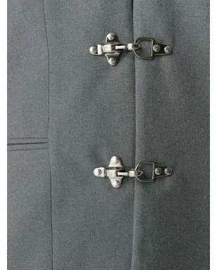 Rokh duffle single breasted jacket - Grey - サムネイル5