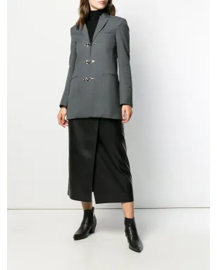 Rokh duffle single breasted jacket - Grey - サムネイル2