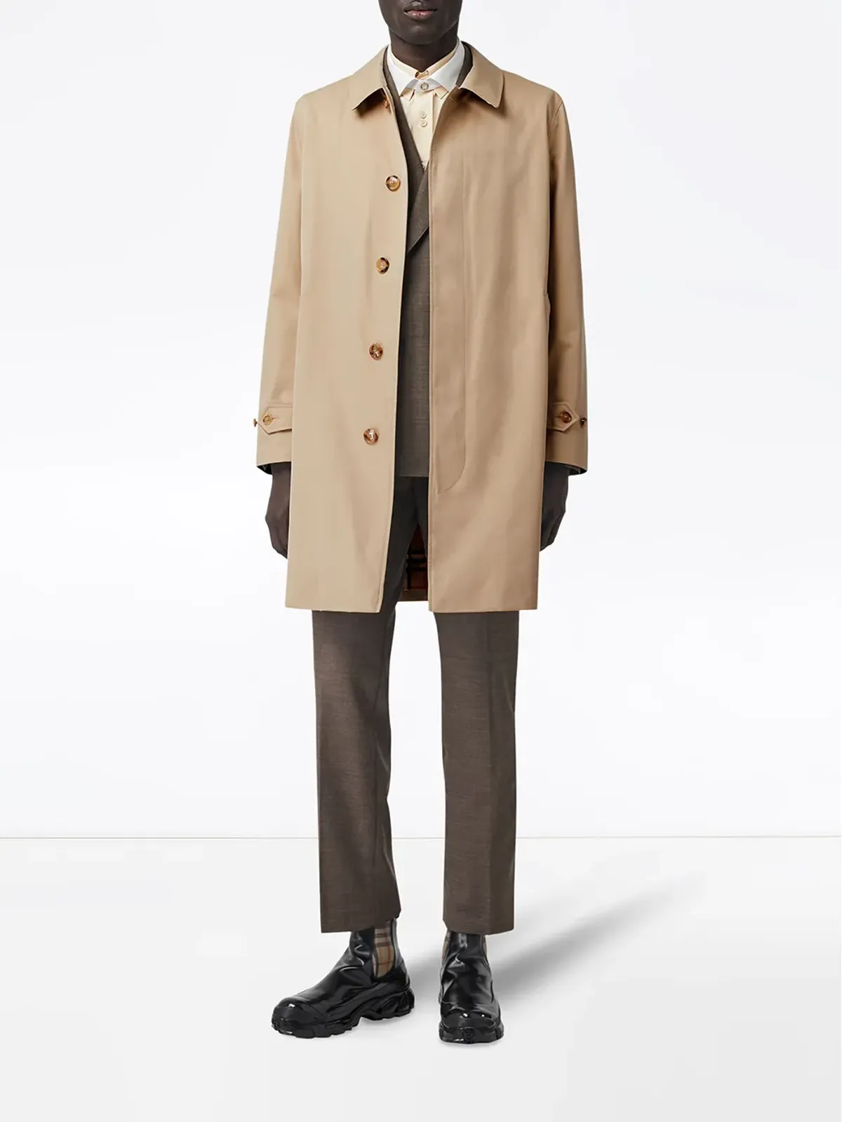 Burberry コットンギャバジン カーコート - ブラウン - 画像2