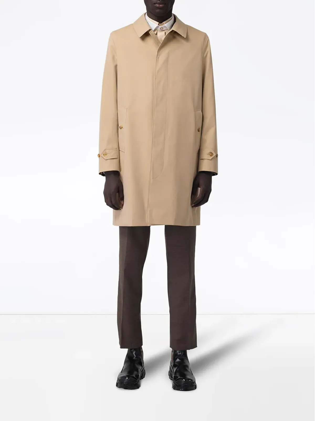 Burberry コットンギャバジン カーコート - ブラウン - 画像3
