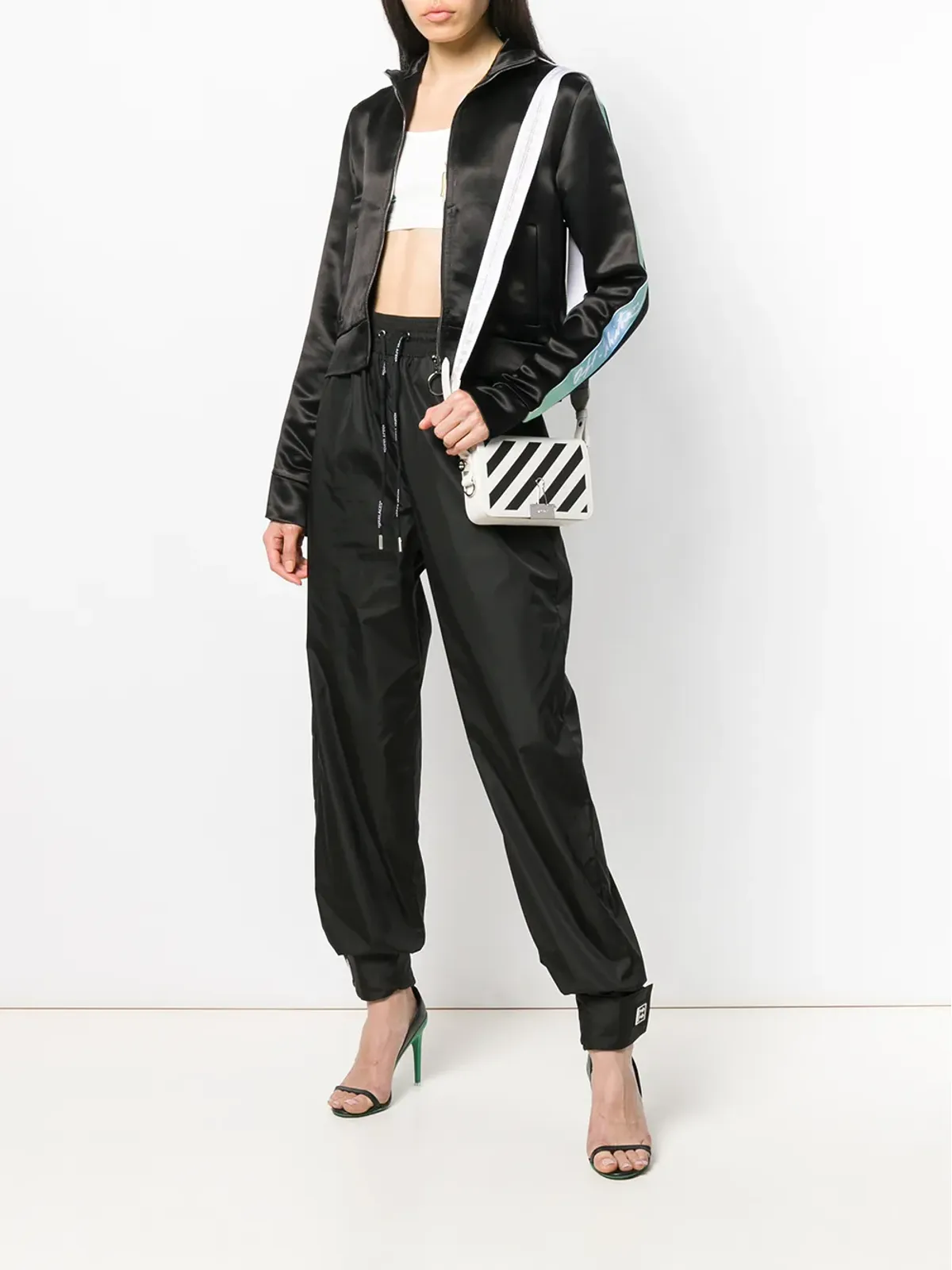 Off-White コントラストストライプジップフロントジャケット - 画像2
