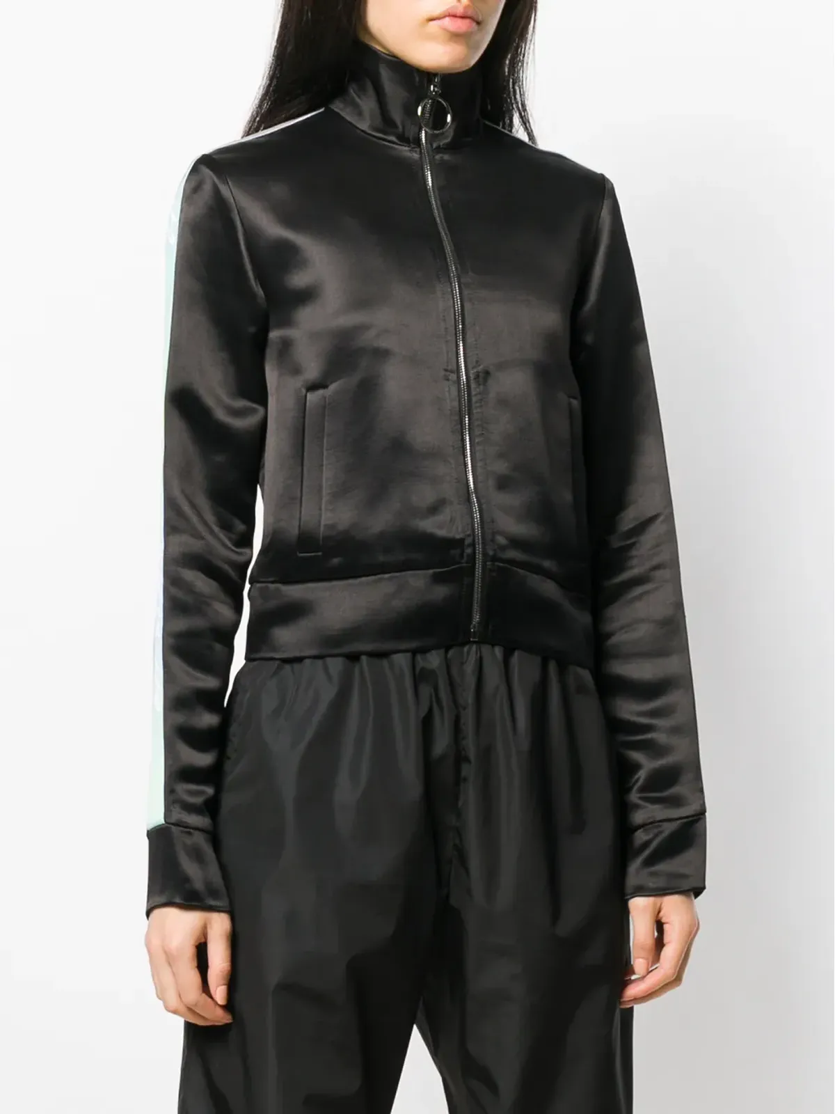 Off-White コントラストストライプジップフロントジャケット - 画像3