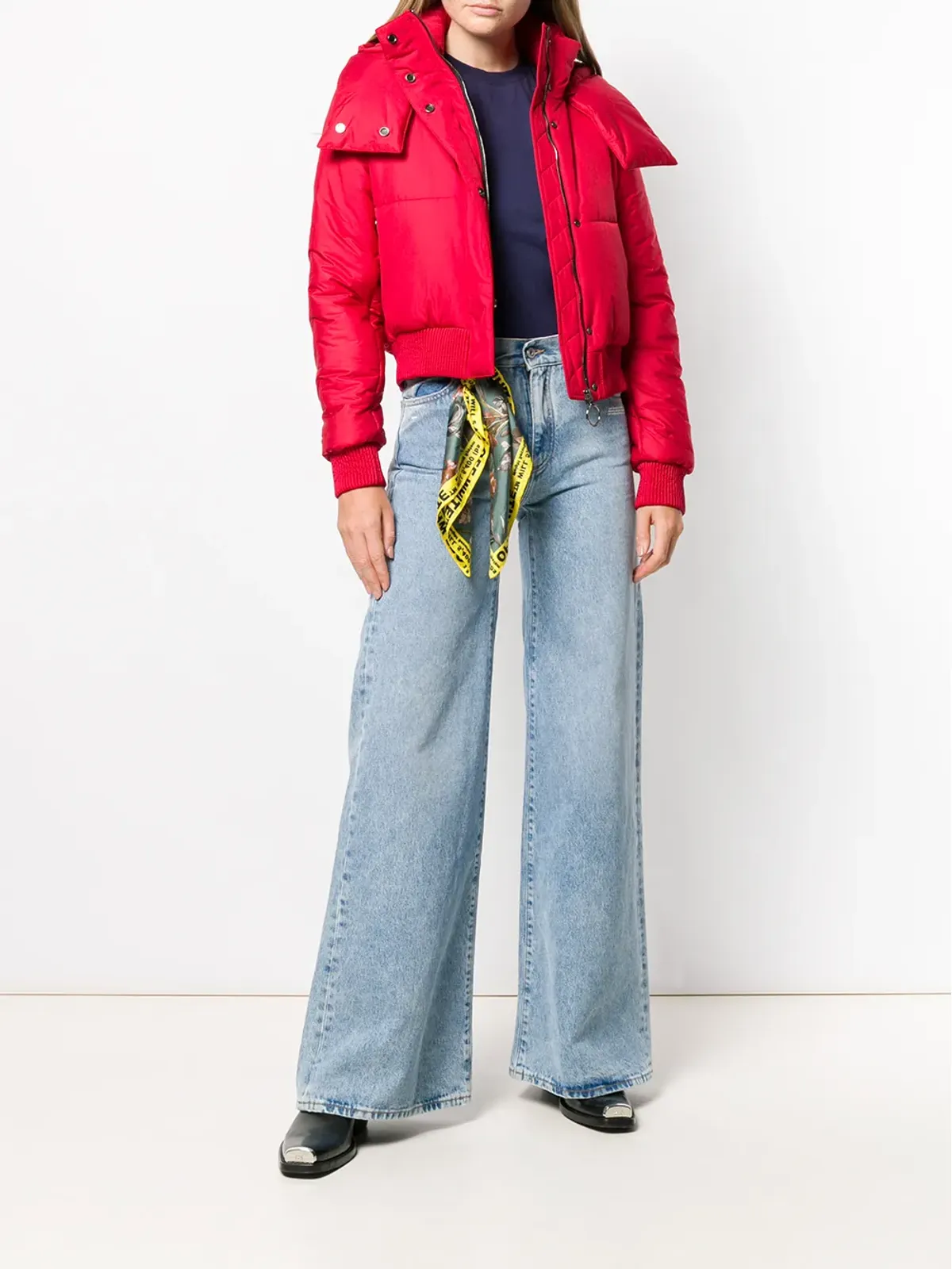 Off-White クロップドパデッドコート - 画像2