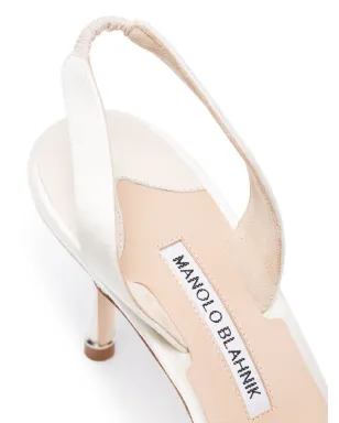Manolo Blahnik Hangisi クリスタル装飾のサテンパンプス - サムネイル5