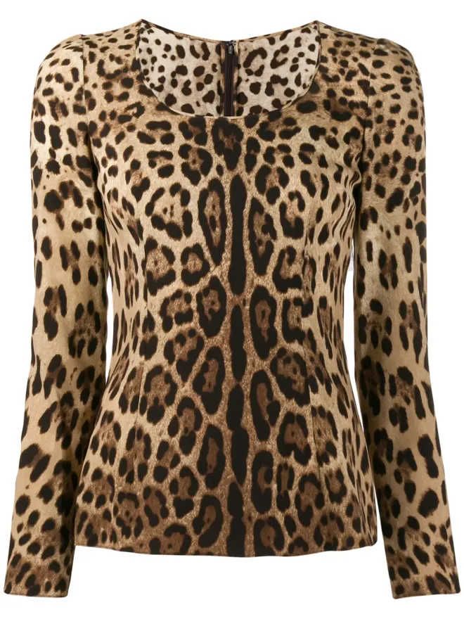 Dolce & Gabbana Dolce & Gabbana レオパード柄長袖Tシャツの商品画像