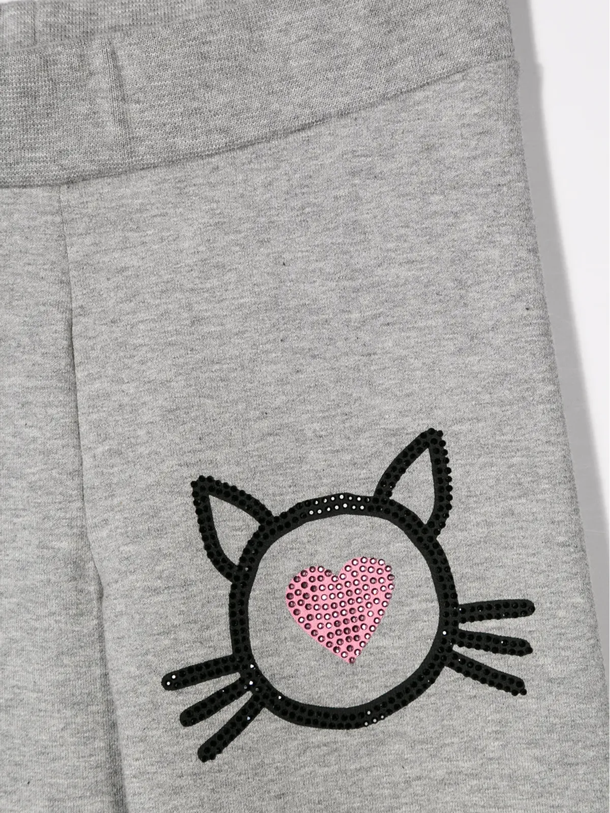 Philipp Plein Junior クリスタルキャット トラックパンツ グレー - 画像3