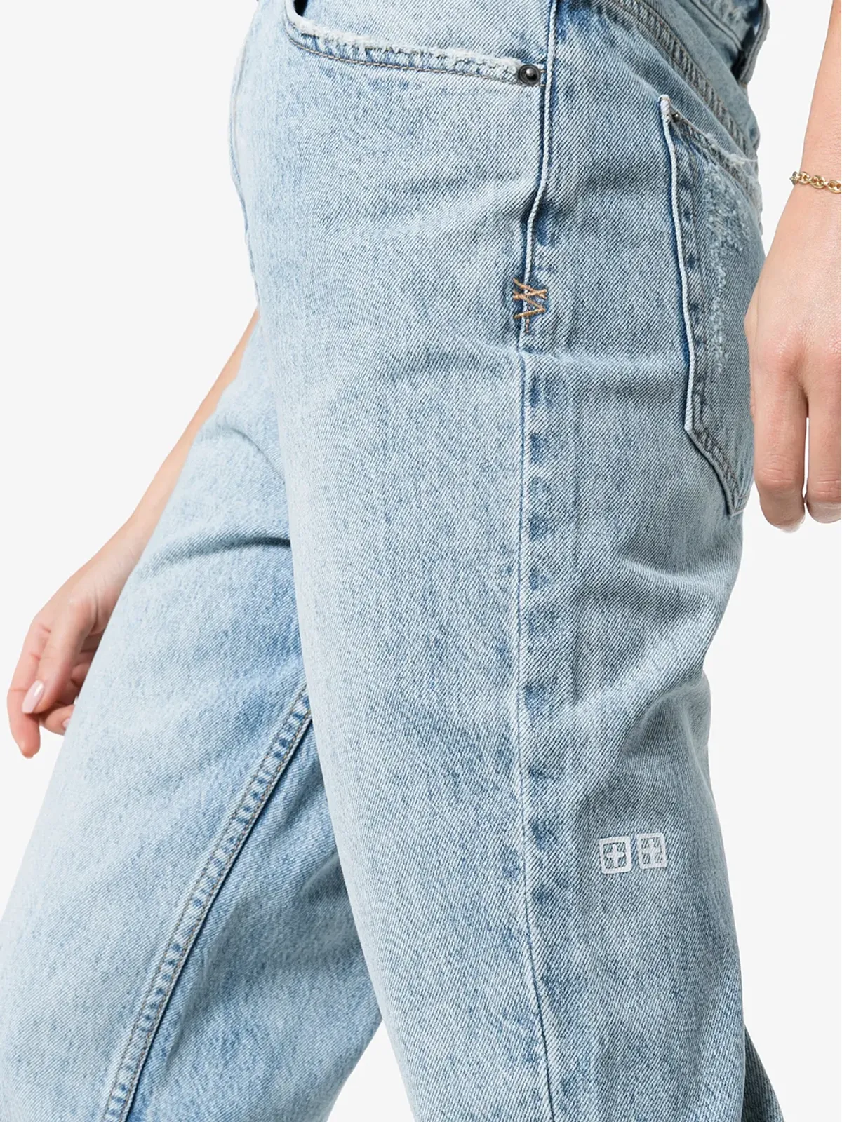 Ksubi プレイバック ハイウェスト ストレートジーンズ - Blue - 画像5