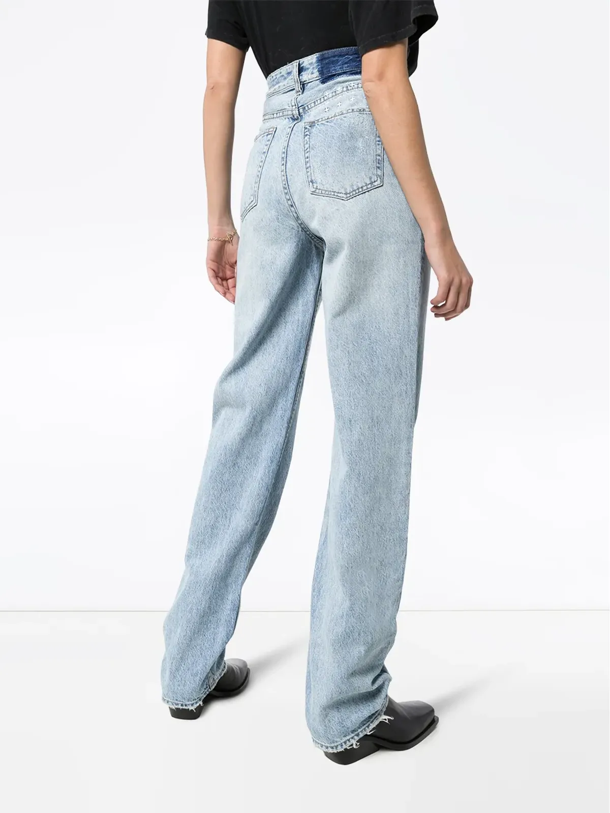 Ksubi プレイバック ハイウェスト ストレートジーンズ - Blue - 画像4