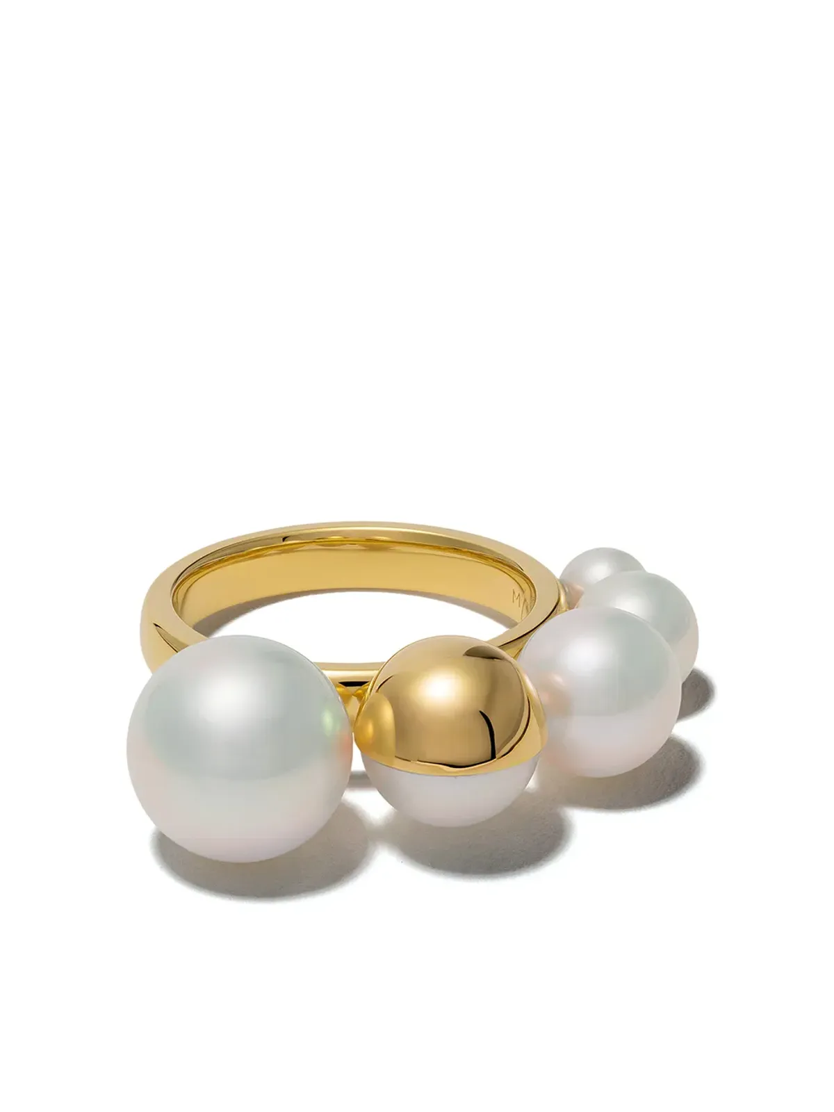 TASAKI 18kt イエローゴールド M/G シェルリング - 画像1