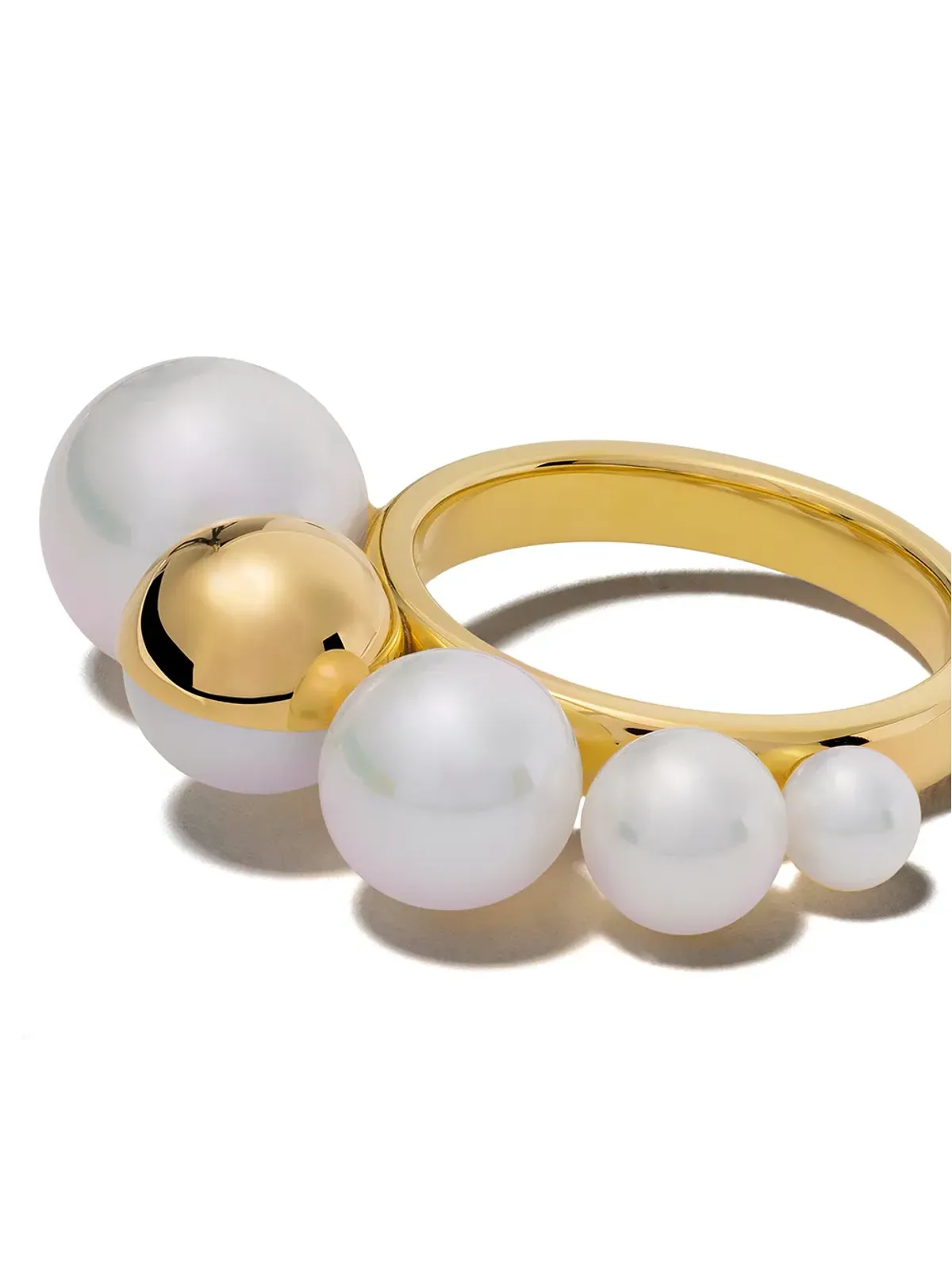 TASAKI 18kt イエローゴールド M/G シェルリング - 画像3