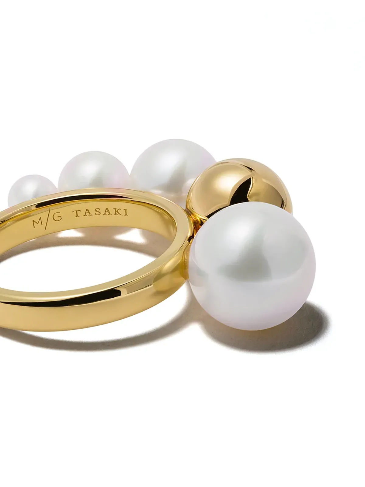 TASAKI 18kt イエローゴールド M/G シェルリング - 画像4