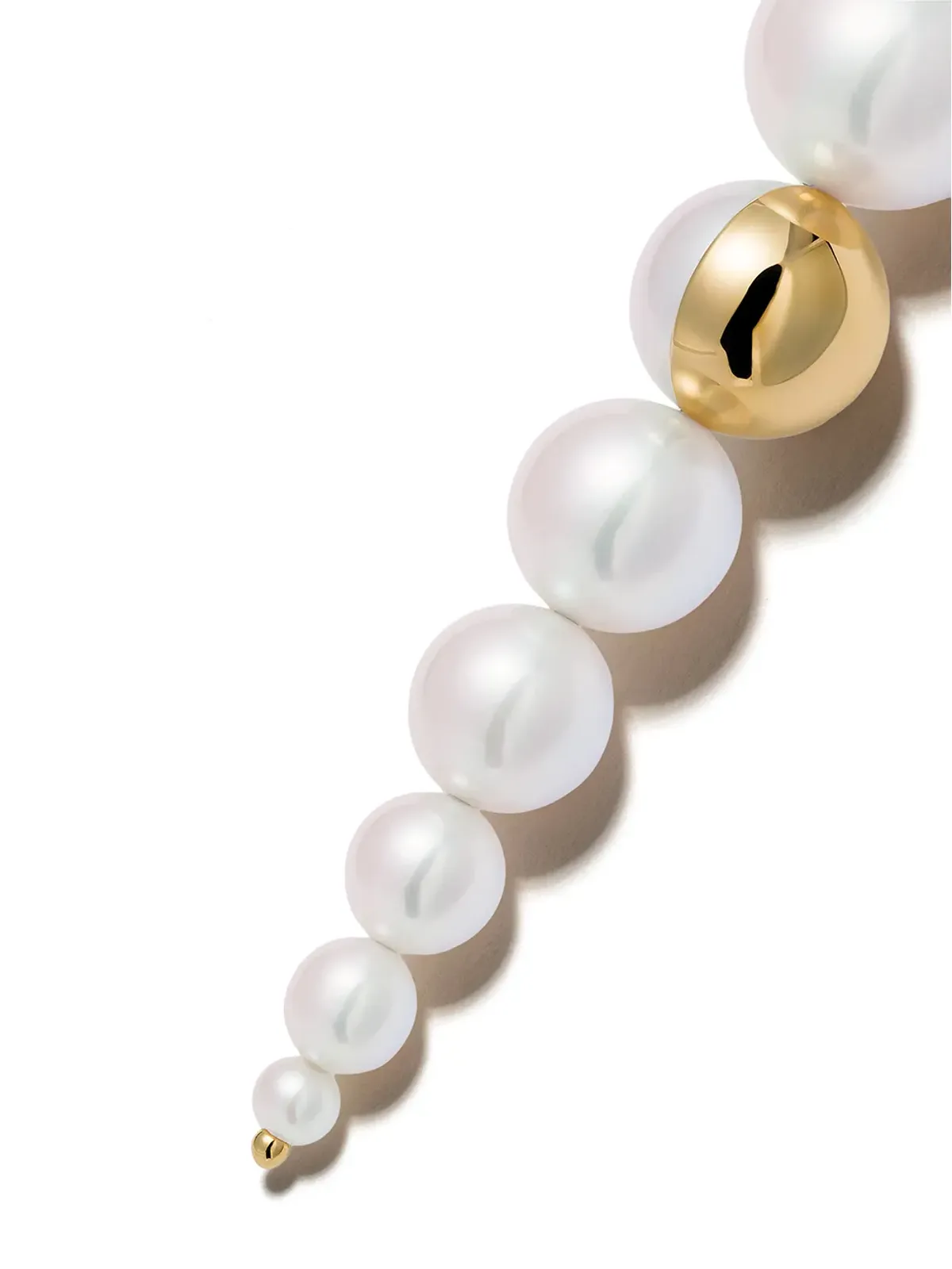 TASAKI 18K イエローゴールド Shell 淡水パール ピアス - 画像3