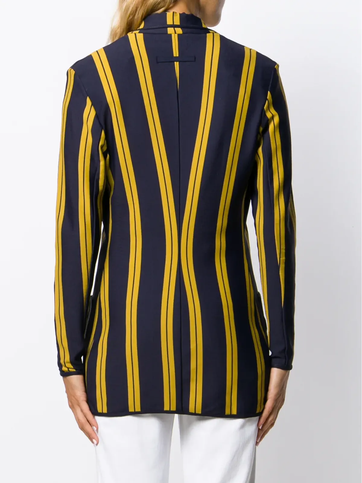 Jean Paul Gaultier Pre-Owned 1991 Striped single breasted blazer - Blue - 画像4