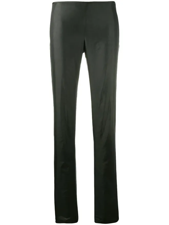 Jean Paul Gaultier Pre-Owned Jean Paul Gaultier Pre-Owned ギャザー入りスリムパンツ - Blackの商品画像