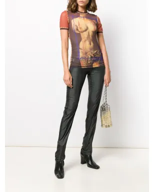 Jean Paul Gaultier Pre-Owned ギャザー入りスリムパンツ - Black - サムネイル2