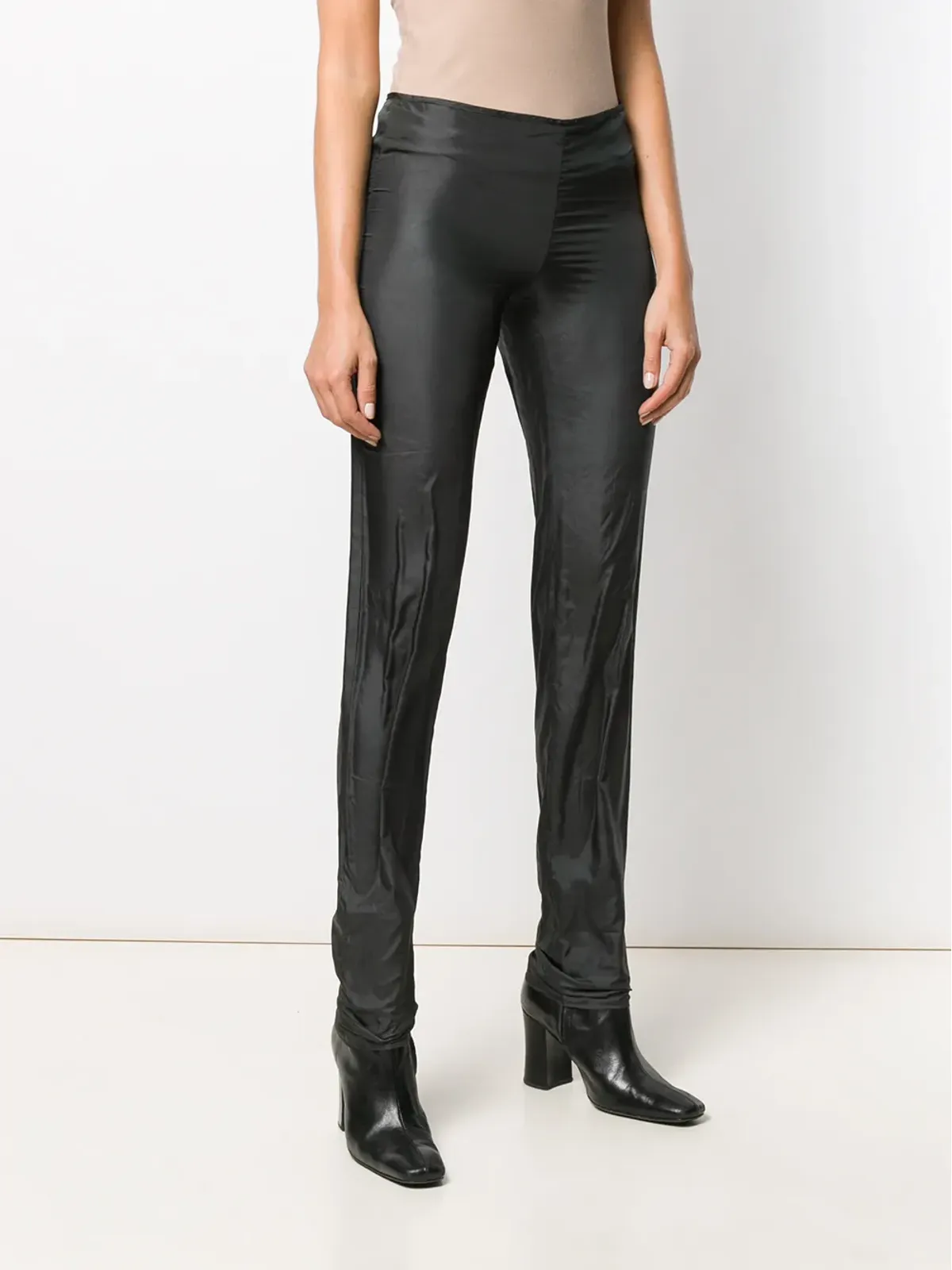 Jean Paul Gaultier Pre-Owned ギャザー入りスリムパンツ - Black - 画像3