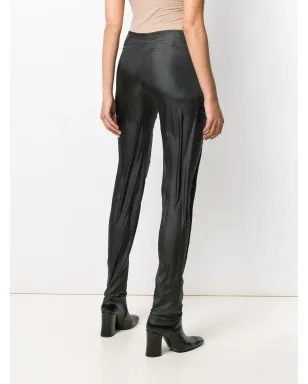 Jean Paul Gaultier Pre-Owned ギャザー入りスリムパンツ - Black - サムネイル4