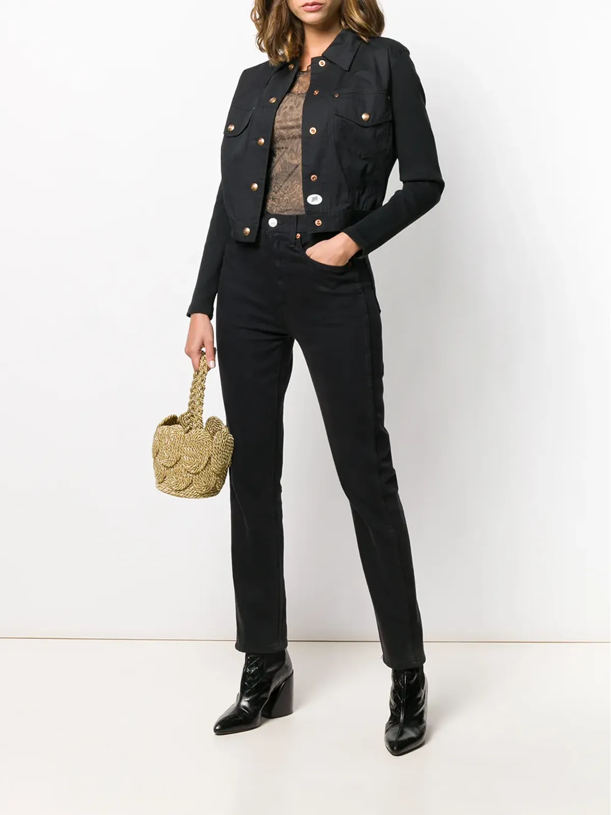 Jean Paul Gaultier Pre-Owned スナップクロップドジャケット - 画像2