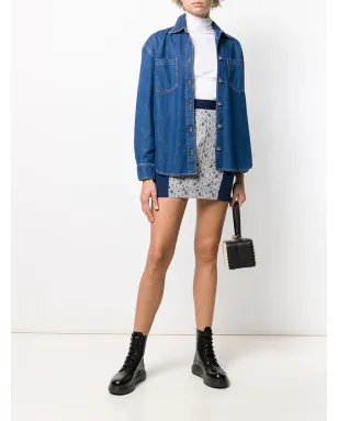 Jean Paul Gaultier Pre-Owned 花柄レースパネル ミニスカート - Blue - サムネイル2