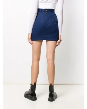 Jean Paul Gaultier Pre-Owned 花柄レースパネル ミニスカート - Blue - サムネイル4