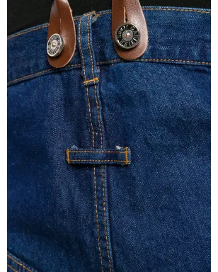 Jean Paul Gaultier Pre-Owned 1993 high rise suspender wide-legged jeans - Blue - サムネイル5
